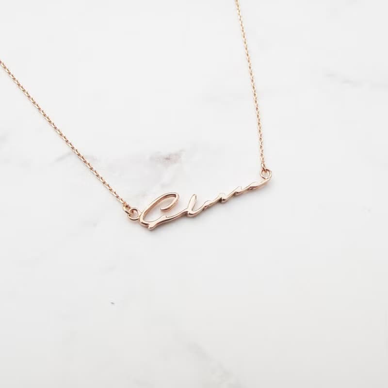 【姓名項鍊】中英文數字、符號 |純銀 × k金手工項鍊| 大員囡仔