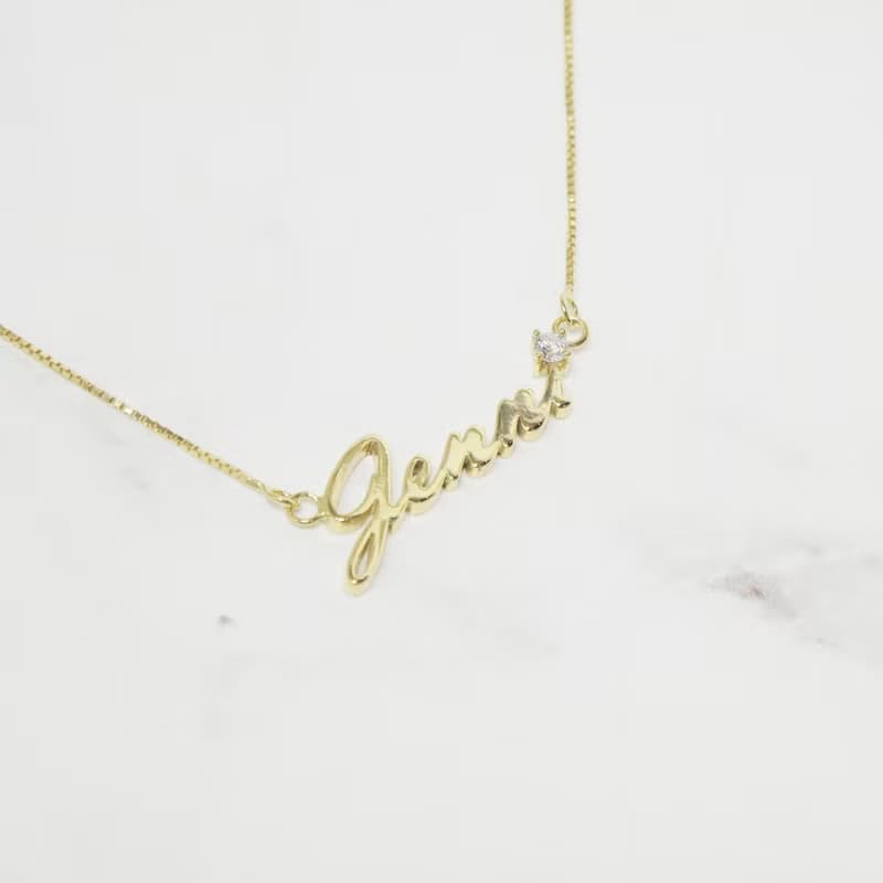 【姓名項鍊】中英文數字、符號 |純銀 × k金手工項鍊| 大員囡仔