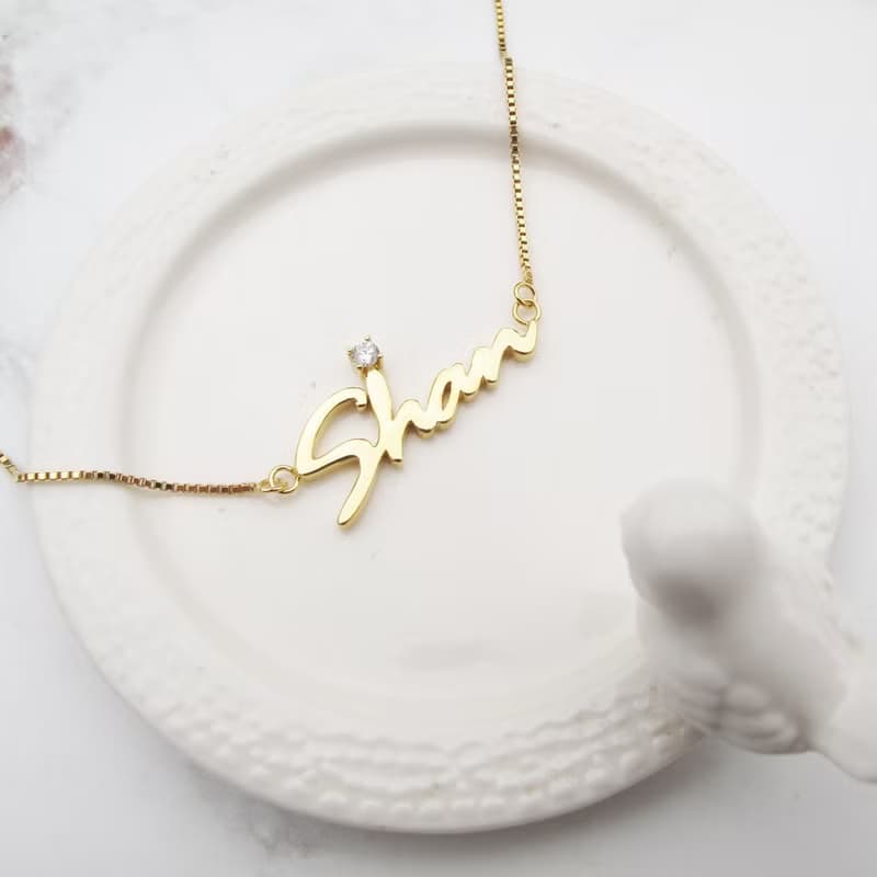 【姓名項鍊】中英文數字、符號 |純銀 × k金手工項鍊| 大員囡仔