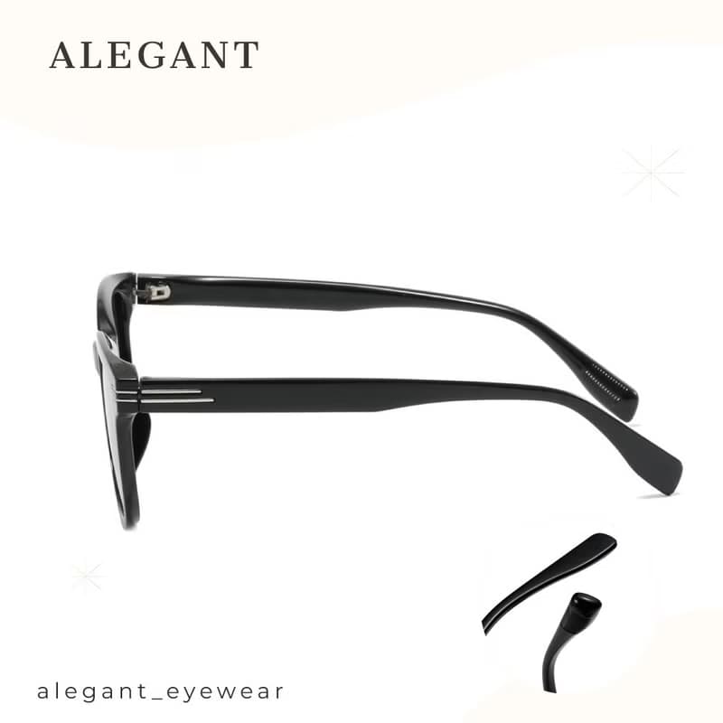蝶影的秘谷探尋│曲線黑幾何時尚TR90偏光墨鏡│UV400太陽眼鏡