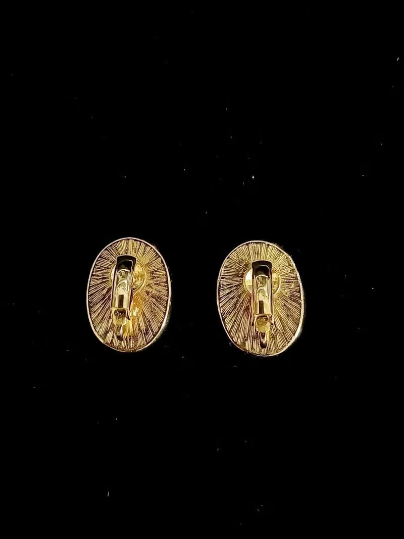 vintage jewelry  氣質佳人立體仿珠 夾式耳環