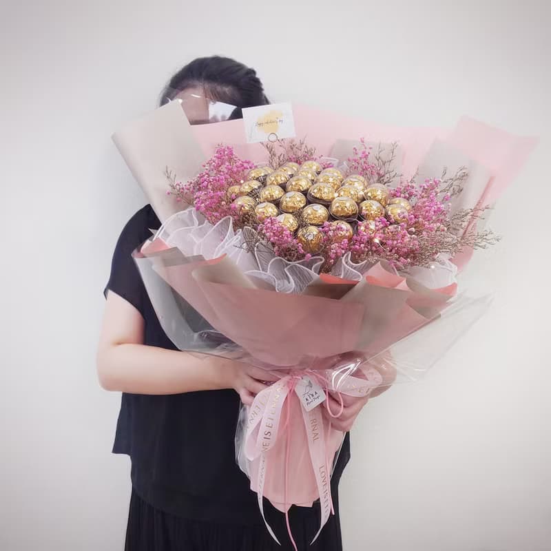 Love you forever 金莎花束 (40顆) 永生花 情人節花束 生日禮物