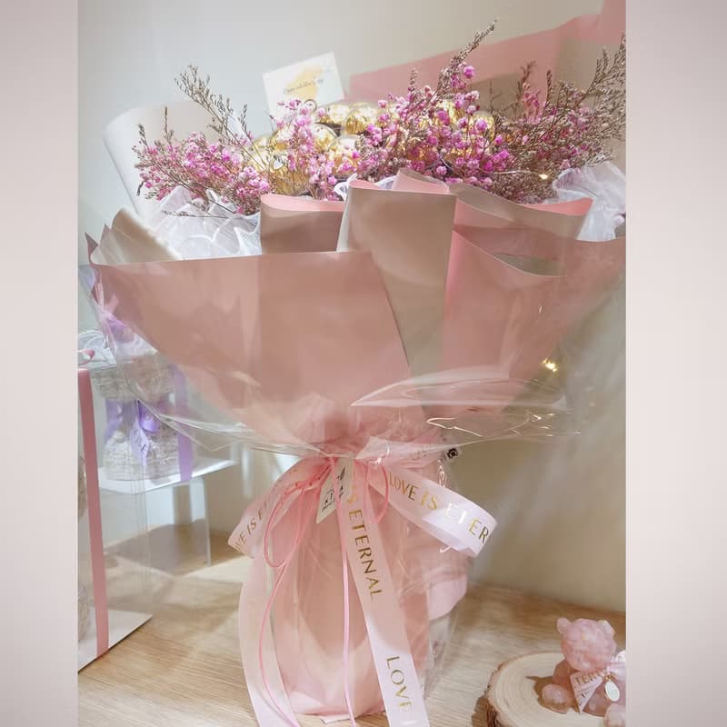 Love you forever 金莎花束 (40顆) 永生花 情人節花束 生日禮物