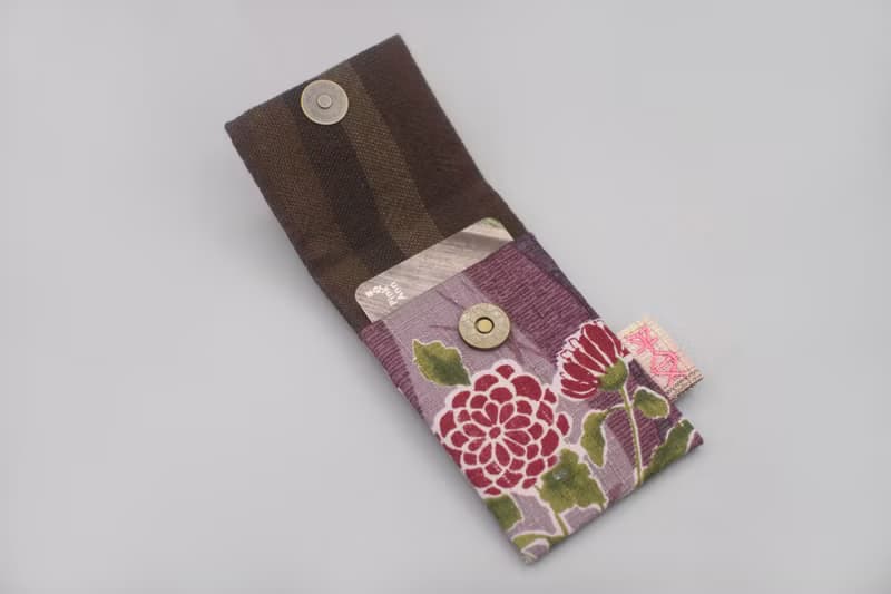 平安經典卡包-祝福花束(紫) 復古典雅,日本布,悠遊卡包直接感應