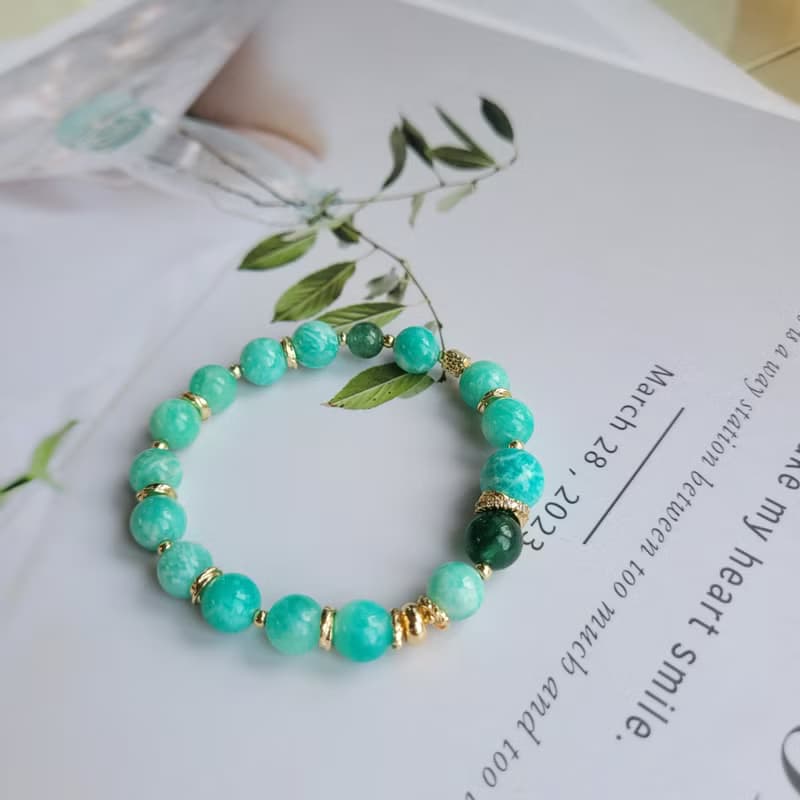 希望之石/綠草莓天河石手鍊