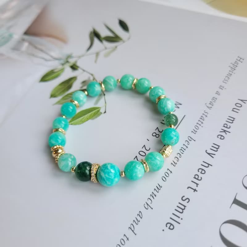 希望之石/綠草莓天河石手鍊