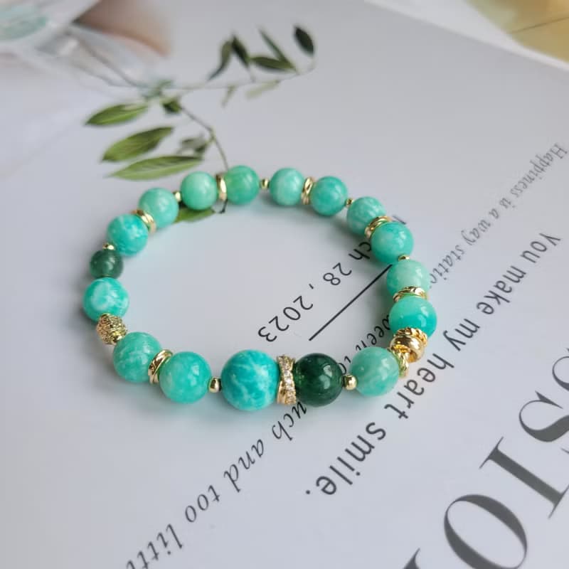 希望之石/綠草莓天河石手鍊