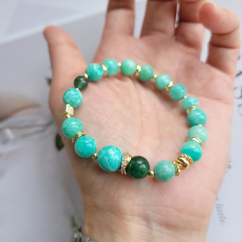 希望之石/綠草莓天河石手鍊