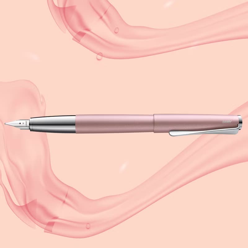 【雷雕免費刻字】LAMY 鋼筆+筆袋禮盒 / studio 系列  - 玫瑰粉