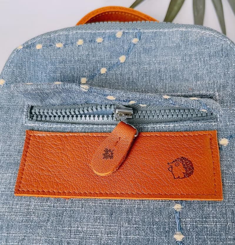 雙面三用包/看楓葉的小刺蝟/手提/斜背/胸包/歐洲進口刺繡布
