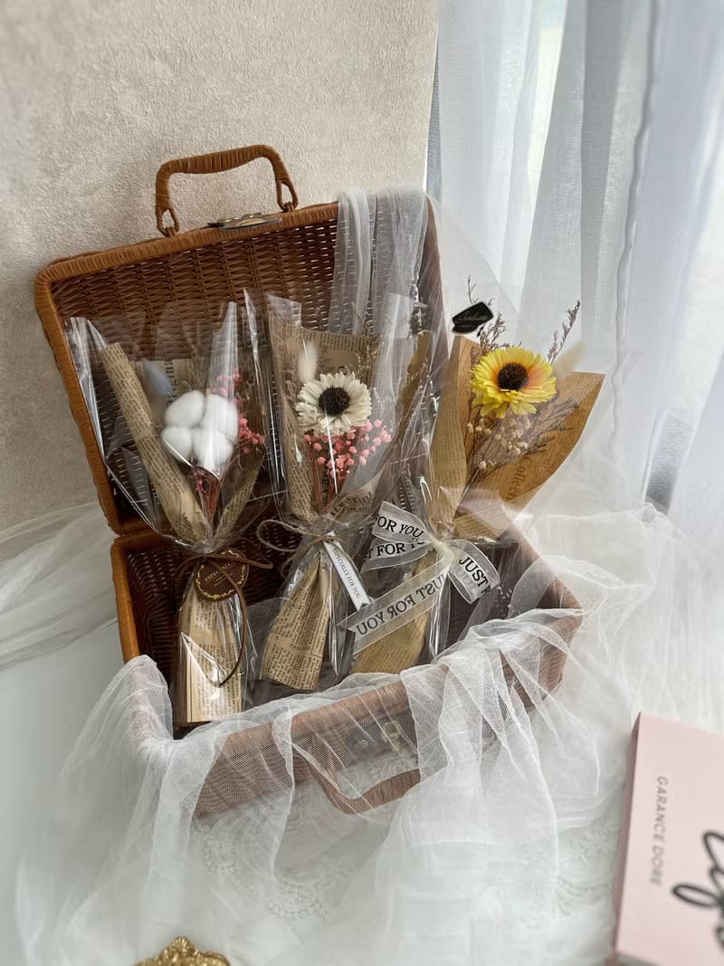 向日葵花束/乾燥花束/祝福花束/生日/紀念日/祝福