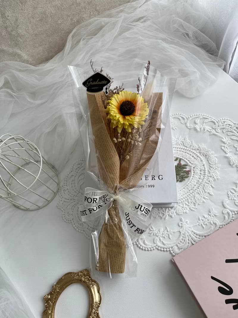 向日葵花束/乾燥花束/祝福花束/生日/紀念日/祝福