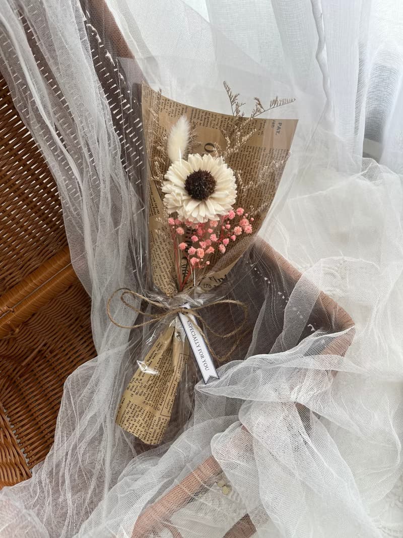 向日葵花束/乾燥花束/祝福花束/生日/紀念日/祝福