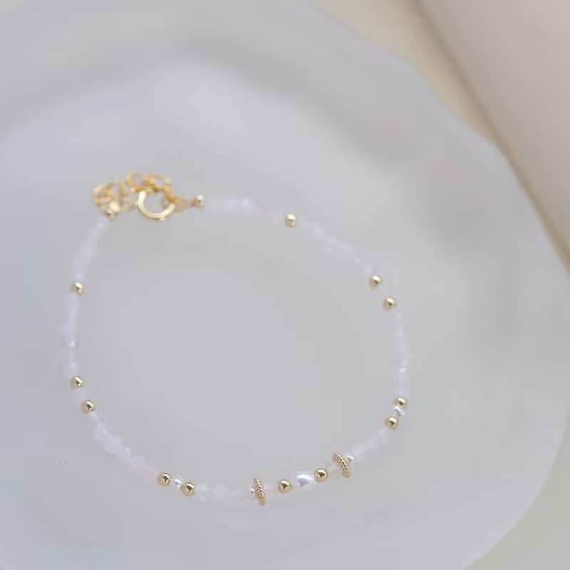 小寶石手鍊-粉晶