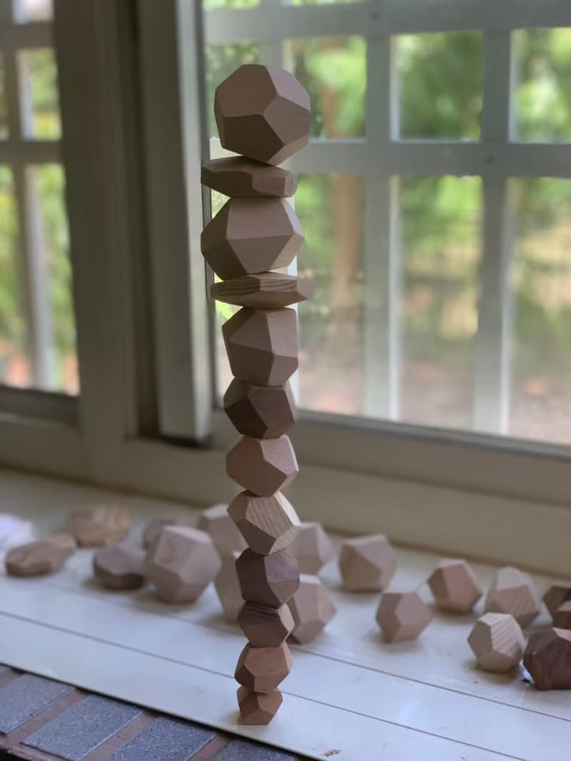 Simple Balance 平衡木石頭 | 多角度疊疊樂 台灣手工 可加購雷雕
