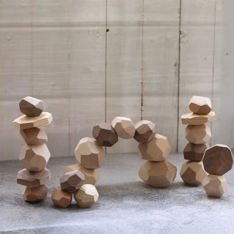 Simple Balance 平衡木石頭 | 多角度疊疊樂 台灣手工 可加購雷雕