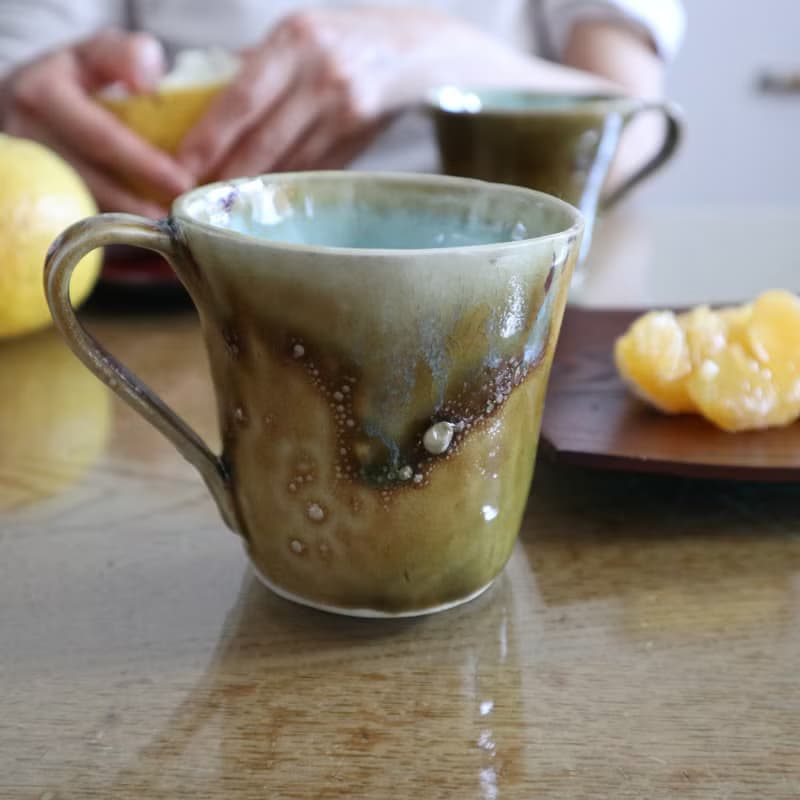 マグカップ　茶色　コーヒーカップ