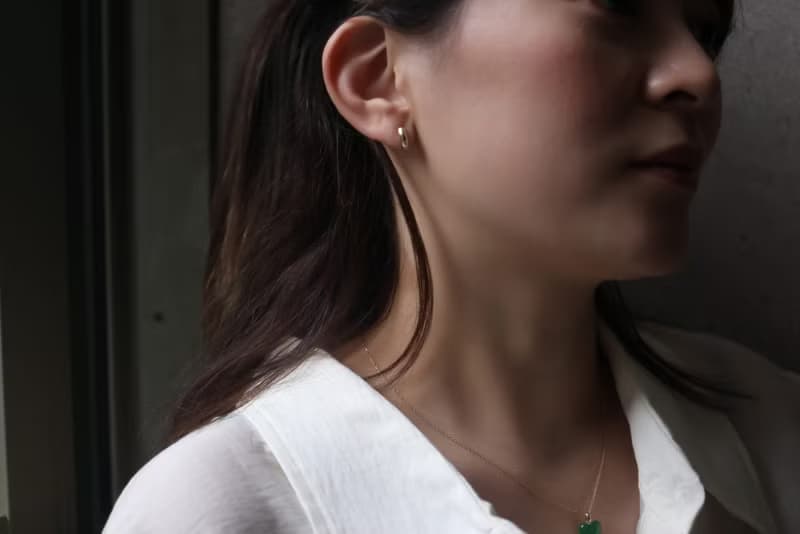 14K 圓弧寬耳扣耳環 (內徑 7 mm)