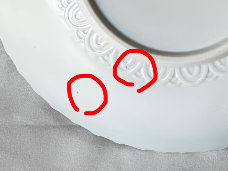 難あり 大鉢 白磁 内笹唐草