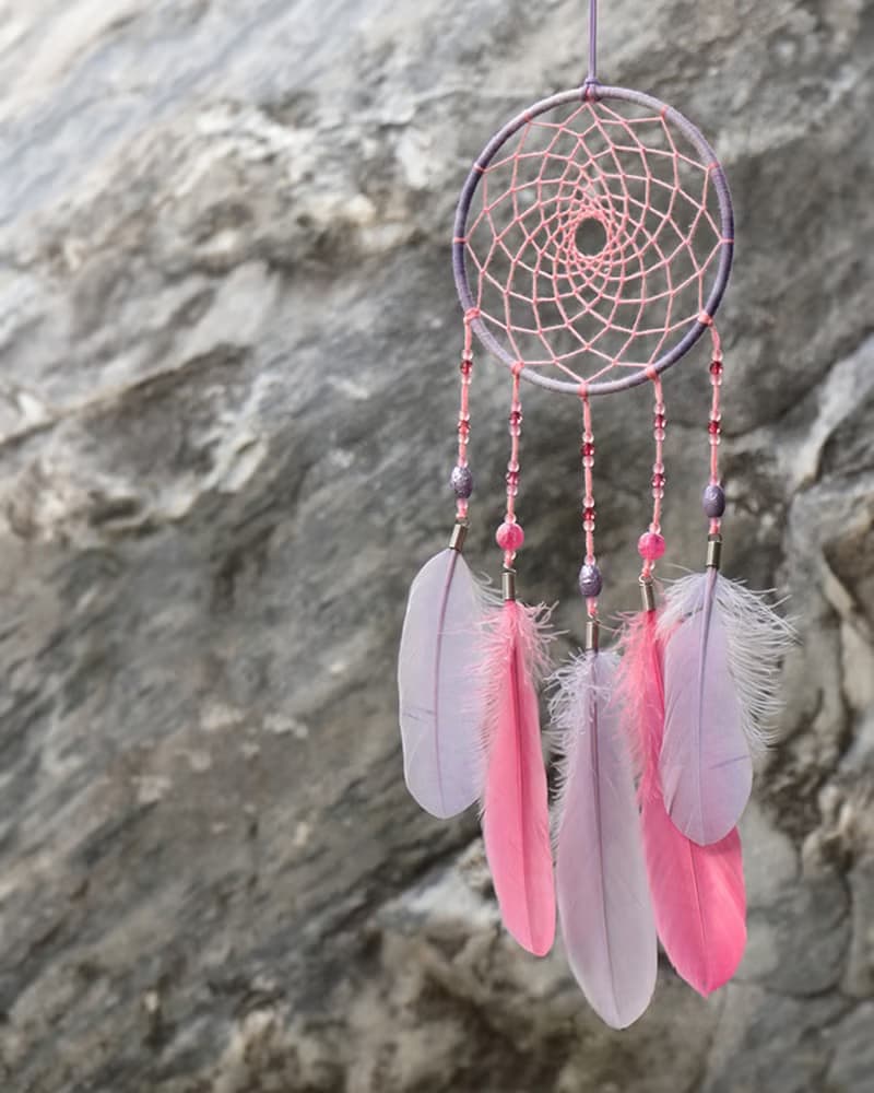 【限量】花語時光丨Dreamcatcher 手作編織 捕夢網丨掛飾-粉紫