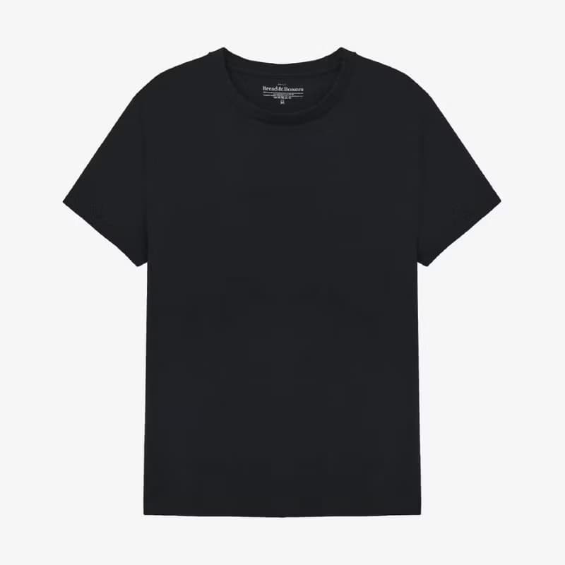 北歐極簡 - Roll-Up Tee 捲袖圓領T - 黑