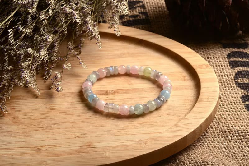 【神山晶礦】摩根拉長手串/摩根石/拉長石/