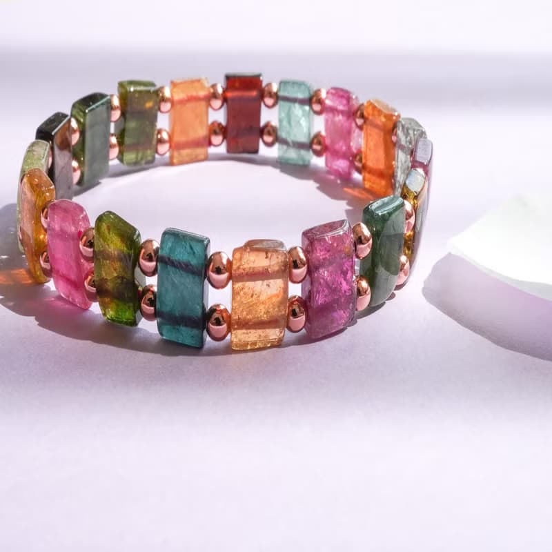 天然碧璽手排14GF手鏈