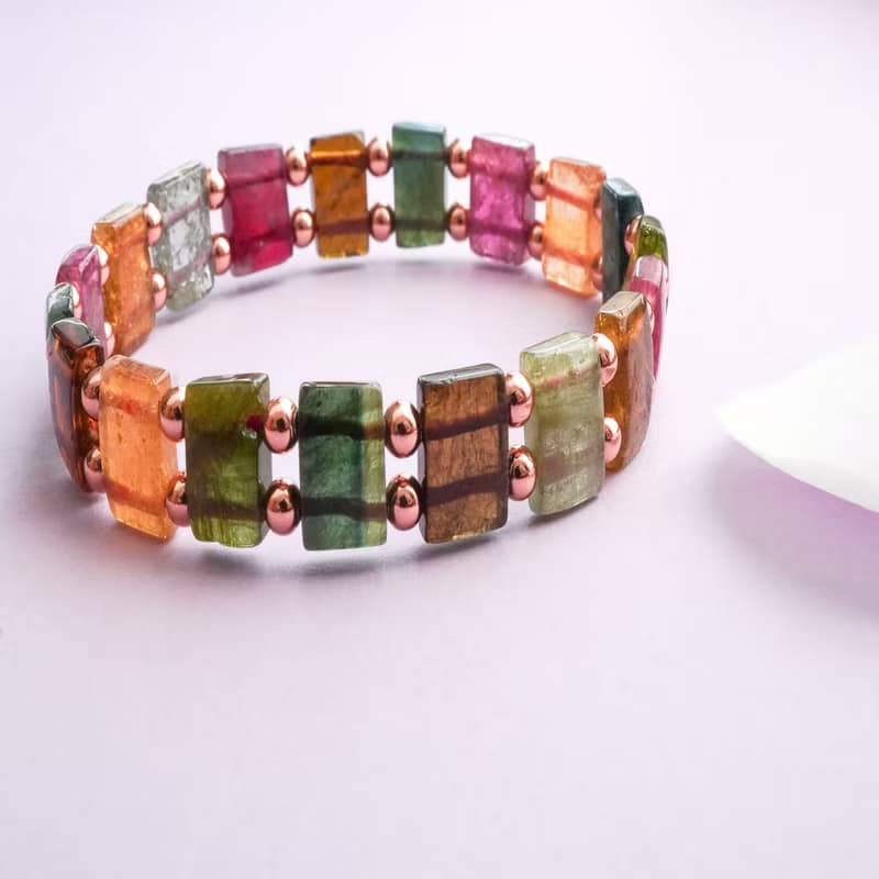 天然碧璽手排14GF手鏈