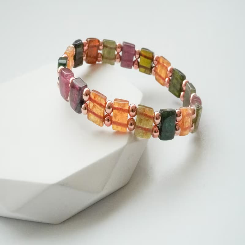 天然碧璽手排14GF手鏈