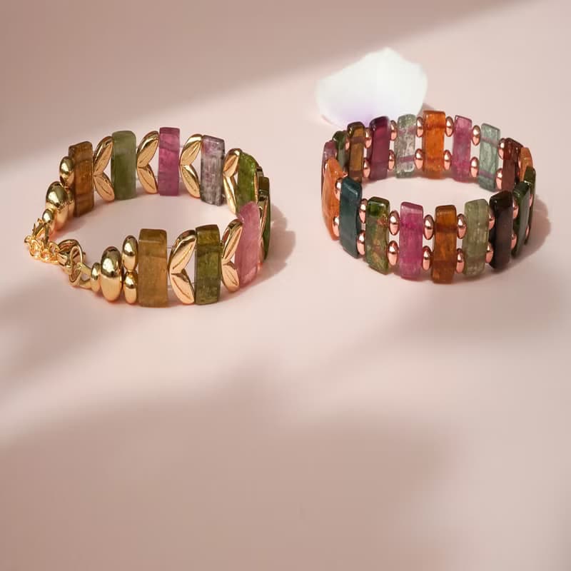 天然碧璽手排14GF手鏈