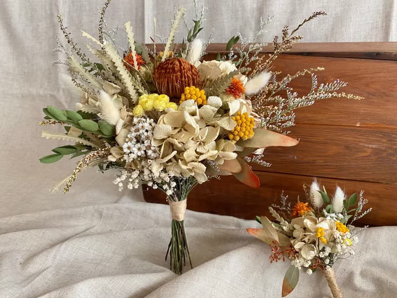 Masako 秋日自然風格 乾燥花束