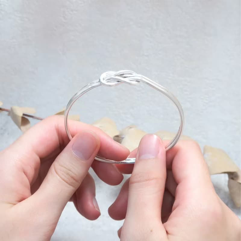 O型手環 Love Link心繫情緣 平結 純銀手環(2種尺寸)