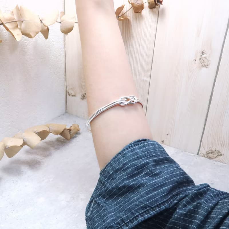 O型手環 Love Link心繫情緣 平結 純銀手環(2種尺寸)