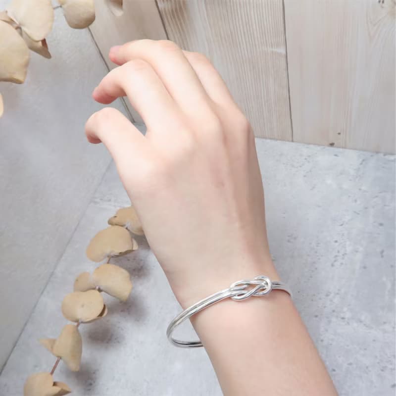O型手環 Love Link心繫情緣 平結 純銀手環(2種尺寸)