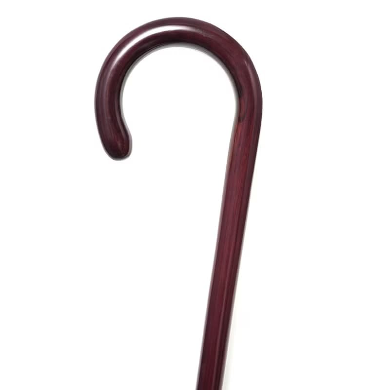 パープルハート大曲ステッキ　天然木製一本杖