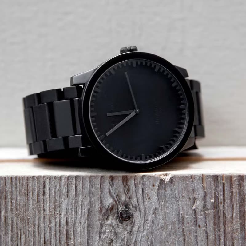 LEFF amsterdam tube 北歐工業齒輪設計腕錶 38mm 霧黑、黑鋼帶