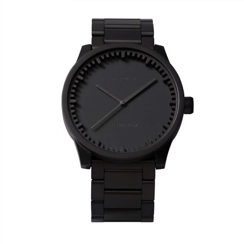 LEFF amsterdam tube 北歐工業齒輪設計腕錶 38mm 霧黑、黑鋼帶