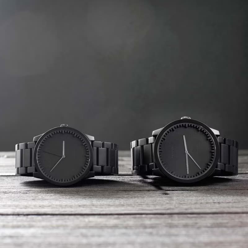 LEFF amsterdam tube 北歐工業齒輪設計腕錶 38mm 霧黑、黑鋼帶