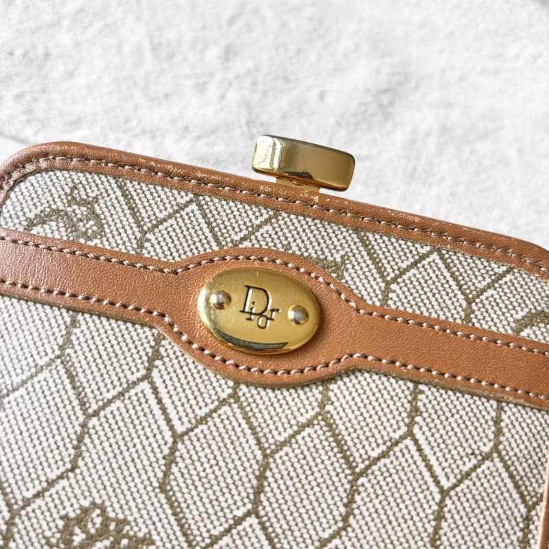 Vintage Dior 蜂巢口金零錢包