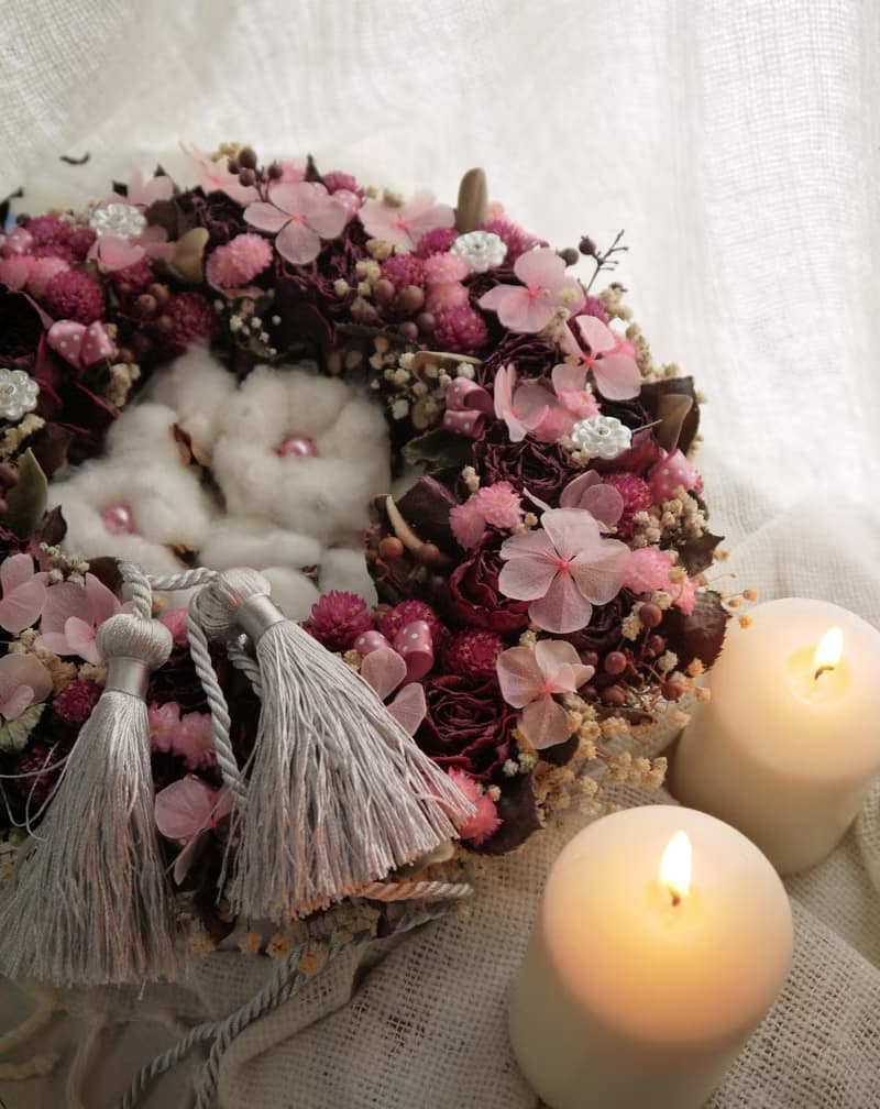 幸福櫻桃.莫蘭迪色系幸福乾燥餐桌花.婚禮.喬遷最佳首選.