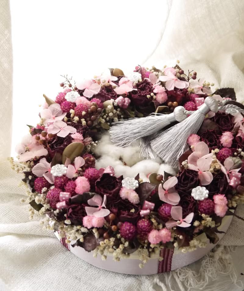 幸福櫻桃.莫蘭迪色系幸福乾燥餐桌花.婚禮.喬遷最佳首選.