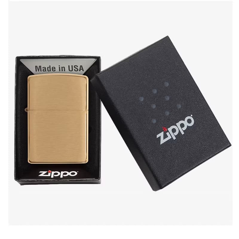 【ZIPPO官方旗艦店】 黃銅拉絲防風打火機 204B