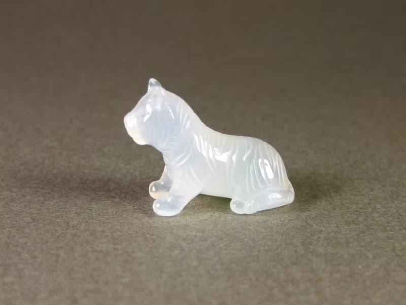 【訂做】小老虎 生肖擺飾 天然玉礦石手工雕刻|新年禮物