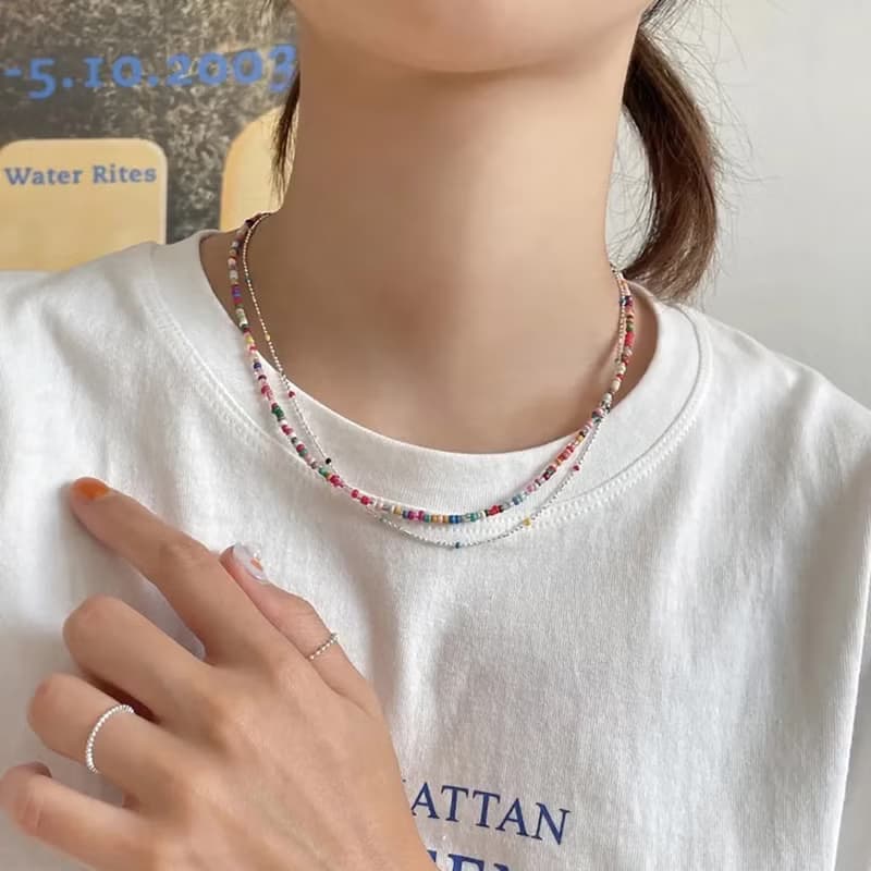 夏日鮮豔串珠項鍊 Summer beads necklace