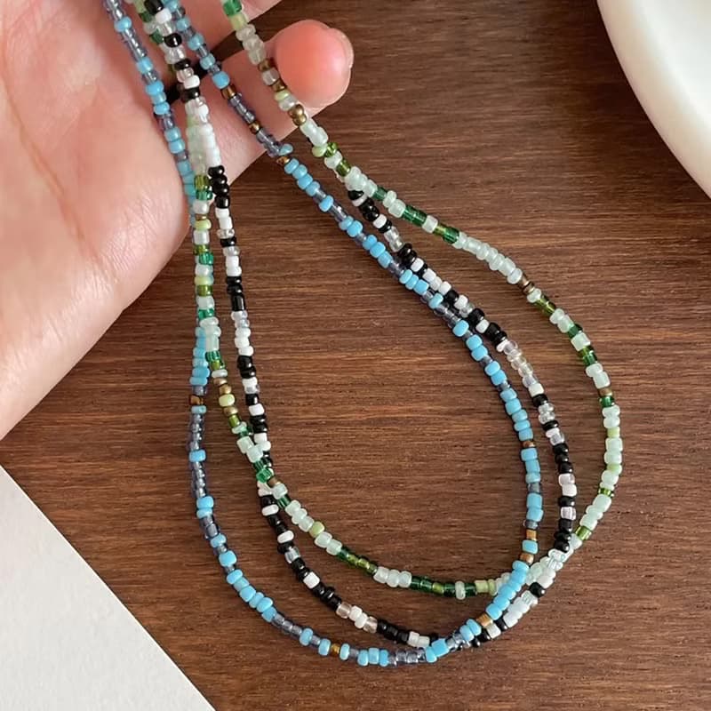 夏日鮮豔串珠項鍊 Summer beads necklace