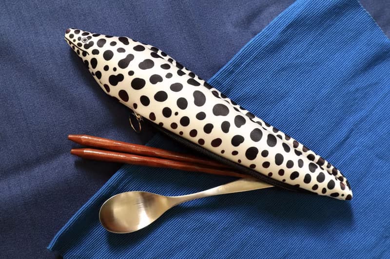 豆腐鯊點點 spot whale shark 海鰻收納包-白色款 (餐具袋/筆袋)