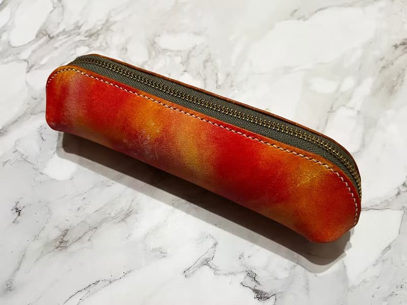 炫彩系列皮革手作筆袋  真皮  全手工縫製