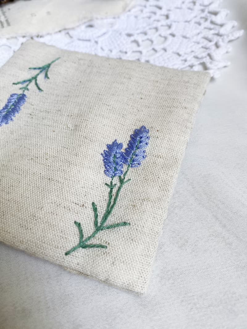 【芳小姐手作】芬芳薰衣草刺繡杯墊 母親節禮物 禮物 畢業禮物