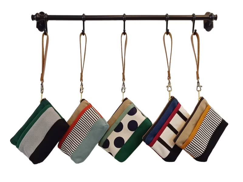 手拿包 Lovely Canvas Pouch Bag, Polka Dot and Striped Design 化妝包 /收納袋