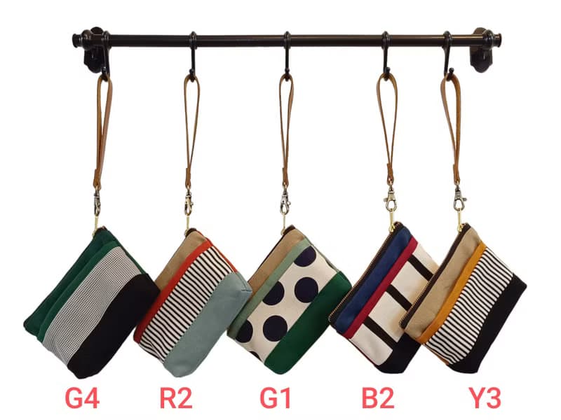 手拿包 Lovely Canvas Pouch Bag, Polka Dot and Striped Design 化妝包 /收納袋